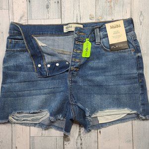 Mudd High Rise Shortie Distressed Shorts